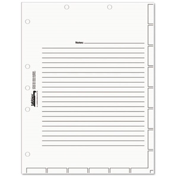 Easy-To-Organize Medical Chart Index Divider Sheets - White - 8 1/2 x 11 EA2770045 - main
